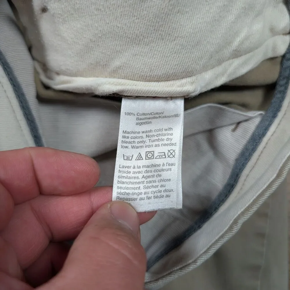 VTG J Crew Oarsman 770 Straight Chino Pants Mens 31x30(27) Beige Cotton Twill